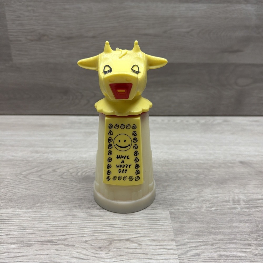 Vintage‎ Moo-Cow Creamer Whirley Industries Plastic "Have A Happy Day"